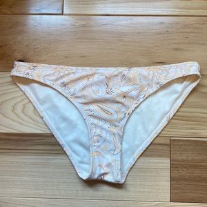 Bikini bottoms, size M, cream color with a pattern, brand xhilaration